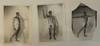 Three 5" x 7" Photograph Prints from the Mid-Century "Beefcake" Era of a Nude Male Model in a Series of Poses with a Bamboo Staff