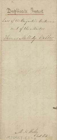 Court Duplicate of the Testimony of Thomas Kent, a Black Man Aboard the Brigantine Britannia When It Wrecked off the Coast of New Brunswick in December of 1834