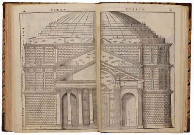 1570. PALLADIO, Andrea. I quattro libri dell' architettura. Four books in one volume. 34 ff., 40 ff....