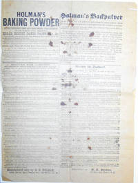 Holman&#039;s Baking Powder = Holman&#039;s Backpulver [Advertising Broadside] by Holman, Edward D - 1868