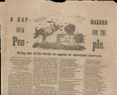 A HAP-HAZARD SONG FOR THE Peo-Ple
