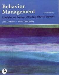 Behavior Management: Principles and Practices of Positive Behavior Supports