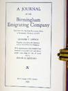 View Image 2 of 5 for A Journal of the Birmingham Emigrating Company, the Recorder of a Trip from Birmingham, Iowa, to Sac... Inventory #023926