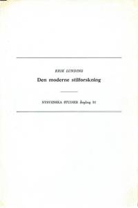 Den moderne stilforskning