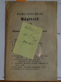 Suomen Taide-yhtion nayttelo 1871: Olinmaalauksia, vesivarikuvia ja piirustuksia = Finnish Art Company Exhibition 1871: Oil Paintings, Watercolors and Drawings