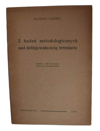 Z badan metodologicznych nad definjowalnoscia…