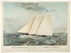 The New York Schooner Yacht "America" Commodore J. C. Stevens, sailing the Great Match with the English Schooner Yacht Titania Commodore Stephenson the 28th August 1851