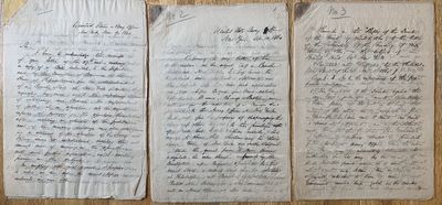 Retained Copies of a Series of Highly Detailed Letters in which Butterworth, Superintendent of the U. S. Assay Office in New York, Reports to Treasury Secretary Howell Cobb on the Expediency of Establishing a Branch Mint in New York City, 1860