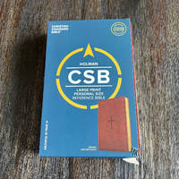 CSB Christian Standard Bible Large Print Personal Size Reference Bible, Brown LeatherTouch