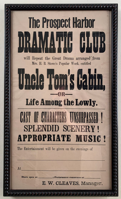 Uncle Tom’s Cabin Advertised by Local Maine Drama Club
