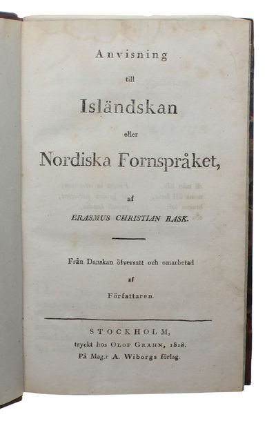Anvisning till Isländskan eller Nordiska Fornspråket. Från Danskan öfversatt och omarbetad af Författaren. (photo 2)