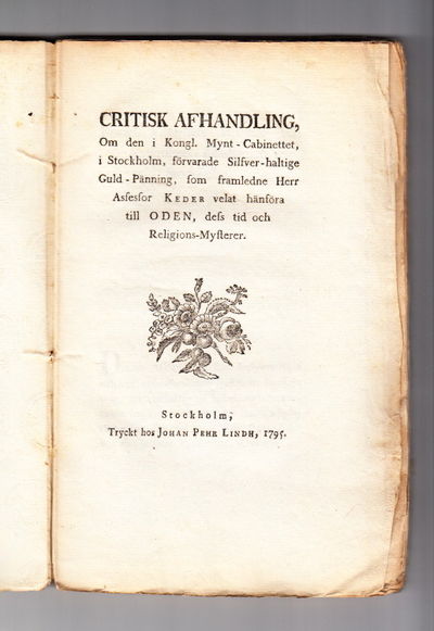 Critisk afhandling, om den i Kongl…
