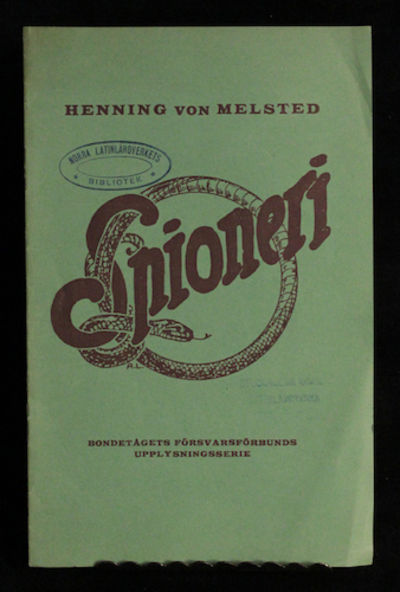 Spioneri [=omslagstitel].