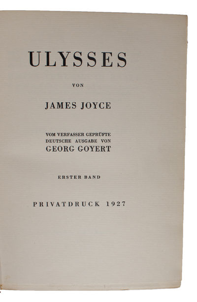 Ulysses. Vom Verfasser geprüfte deutsche Ausgabe von Georg Goyert. 3 Bde. (photo 2)