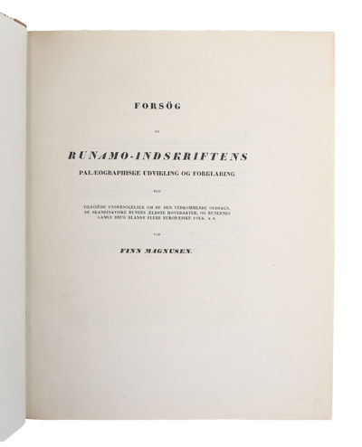 Beretning om undersögelsen af Runamo eller det saakaldte Haraldinske monument i Blekinge (+) Kortfattet udsigt over Rune-Literaturens nærværende standpunkt, især med hensyn til de den vedkommende nyeste opdagelser (+) Grandskninger og Bemærkninger om ... (photo 2)