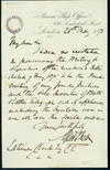 Autograph letter signed to Latimer Clark