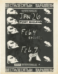 cover of Original flyer for three shows by Sixtieth Parallel, 1989