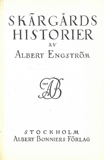 Skärgårdshistorier.