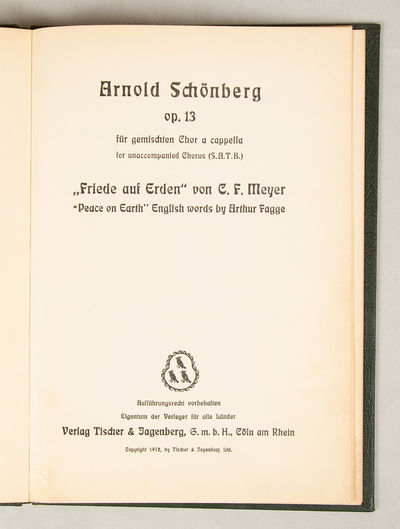 [Op. 13]. "Friede auf Erden