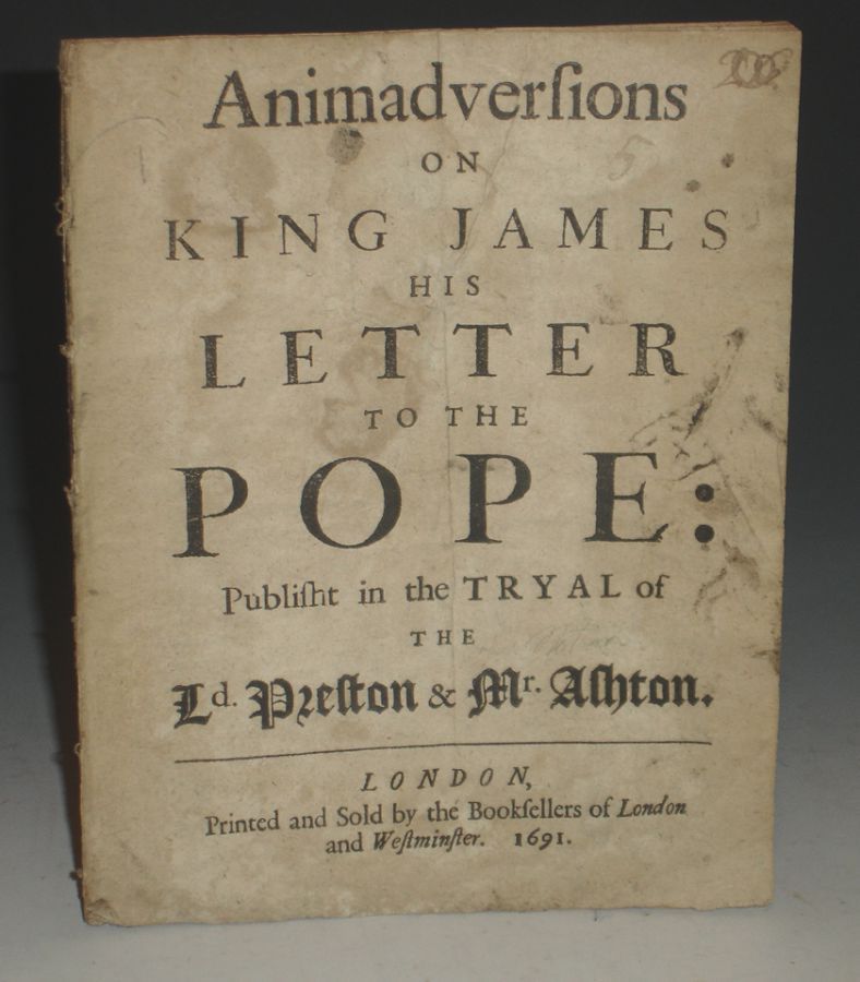 Animadversions on King James His Letter to the Pop