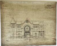 (SET OF FOUR ARCHITECTURAL DRAWINGS)  Design for Union Railway Station Indianapolis, Aug. 16th, 1886