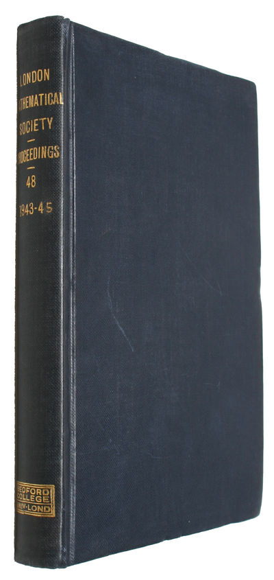A Method for the Calculation of the Zeta-Function. [Received 7 March, 1939. - Read 16 March, 1939]. [In: Proceedings of the London Mathematical Society. Second Series. Volume 48]. - [TURING'S FIRST WORK ON THE ZETA-FUNCTION] (photo 2)