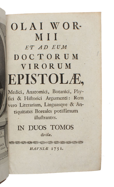 Olai Wormii et ad eum Doctorum virorum Epistolæ. 2 vols. (photo 2)