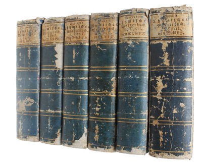 Chemisches Wörterbuch, oder allgemeine Begrifft der Chymie nach alphabetischer Ordnung.  Zweyte verbesserte und vermehrte Ausgabe. 6 vols [out of 7, missing vol. 5.]. - ["FIRST MODERN DICTIONARY OF CHEMISTRY"] (photo 2)