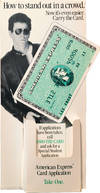 Original American Express display featuring Lou Reed