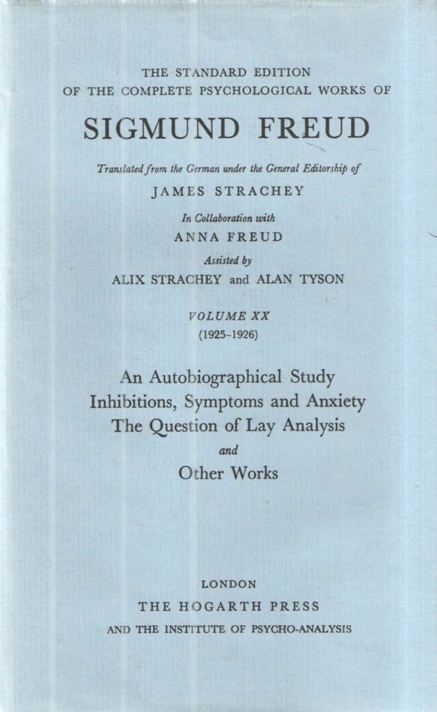 The Complete Psychological Works of Sigmund Freud (Volume 20 only