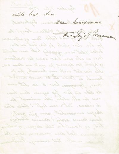 Brev til bokhandler Bertram Dybwad, datert 7 dec. 1914. (photo 2)