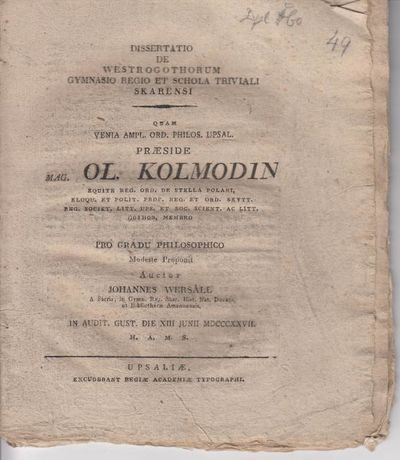 Dissertatio de Westrogothorum gymnasio regio et…