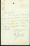 Autograph letter signed, probably to Latimer Clark