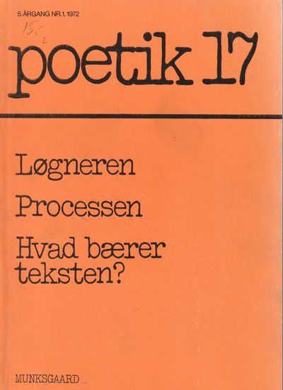 Poetik, tidsskrift for æstetik og…