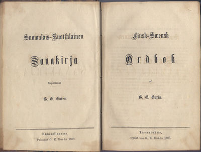 Finsk-swensk ordbok. Suomalais-ruotsalainen…