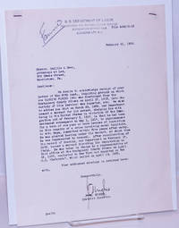 image of Letter regarding the arrest, imprisonment and deportation of one Carmine Farino