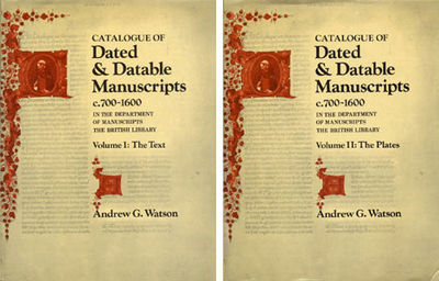 Catalogue of Dated & Datable Manuscripts c.…