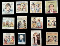 A collection of 12 metamorphic advertising trade cards promoting the use of Tobacco.