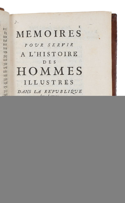 Memoires pour servir a l'histoire des hommes illustres dans la republique des lettres avec un catalogue raisonné de leurs ouvrages. Vol. 1-37, 39-41. (photo 4)