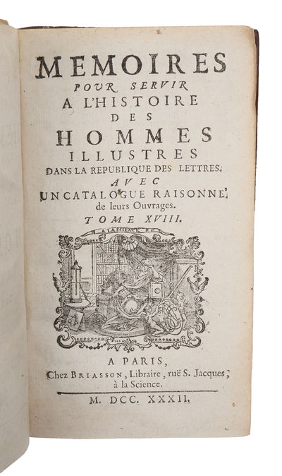 Memoires pour servir a l'histoire des hommes illustres dans la republique des lettres avec un catalogue raisonné de leurs ouvrages. Vol. 1-37, 39-41. (photo 5)