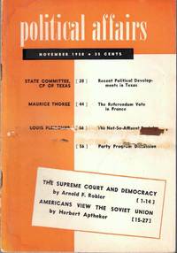 Political Affairs, Vol. XXXVII No. 11, November 1958