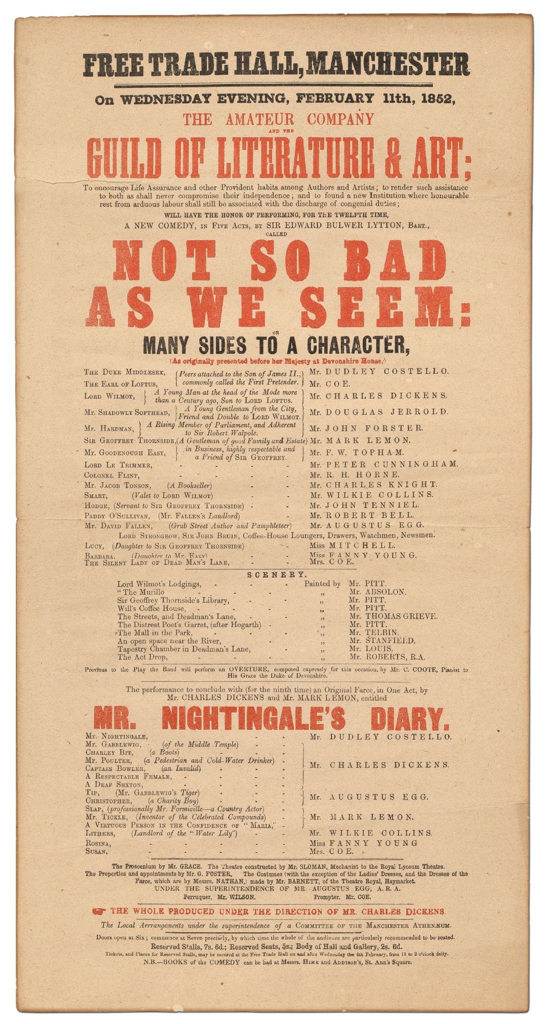 Broadside] Free Trade Hall, Manchester