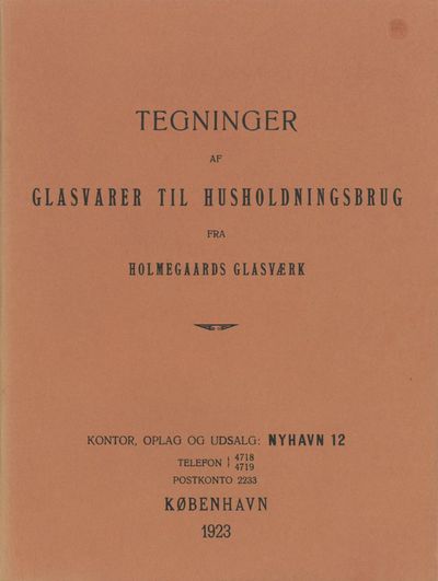 Tegninger af glasvarer til husholdningsbrug fra…