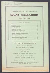 Condensed legislative history of sugar regulations, 1934 to 1948