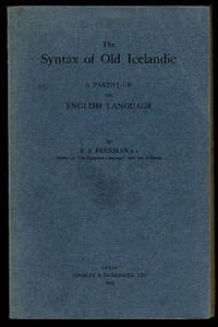 The Syntax of Old Icelandic: A Parent of the English Language