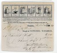 Waterman's Kitchen Furnishing Billhead with engravings of products
