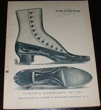 image of Original 1890 Full Page Illustrated Advertisement for Curtis & Wheeler Shoe Company