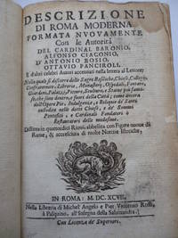image of Descrizione Di Roma Moderna Formata Nuovamente Con Le Autorita Del Cardinal Baronio, Alfonso Ciaconio, D'Antonio Bosio, Ottavio Panciroli