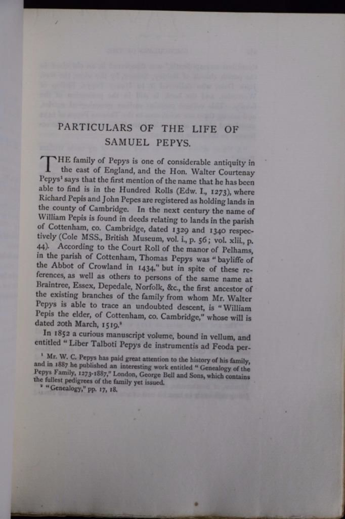 Diary of Samuel Pepys by Samuel Pepys Hardcover Large Paper Edition