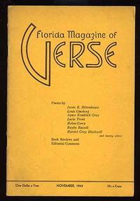 Winter Park, FL: Florida Magazine of Verse, 1943. Softcover. Fine. Vol. IV, no. 1. Spine sunned, els...